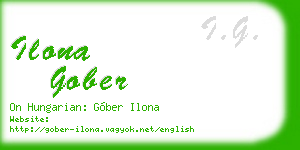 ilona gober business card